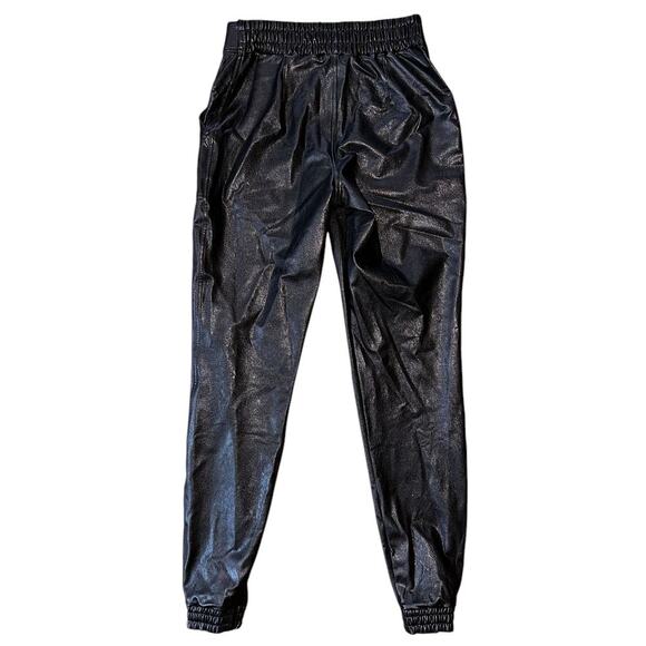 Spanks by Sara Blakely Faux Leather High-Rise Pants Joggers Small - Picture 5 of 7